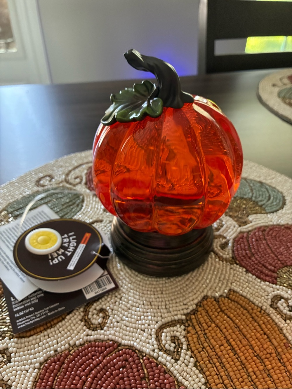 Orange Glass light up Pumpkin VIRAL and SOLD OUT